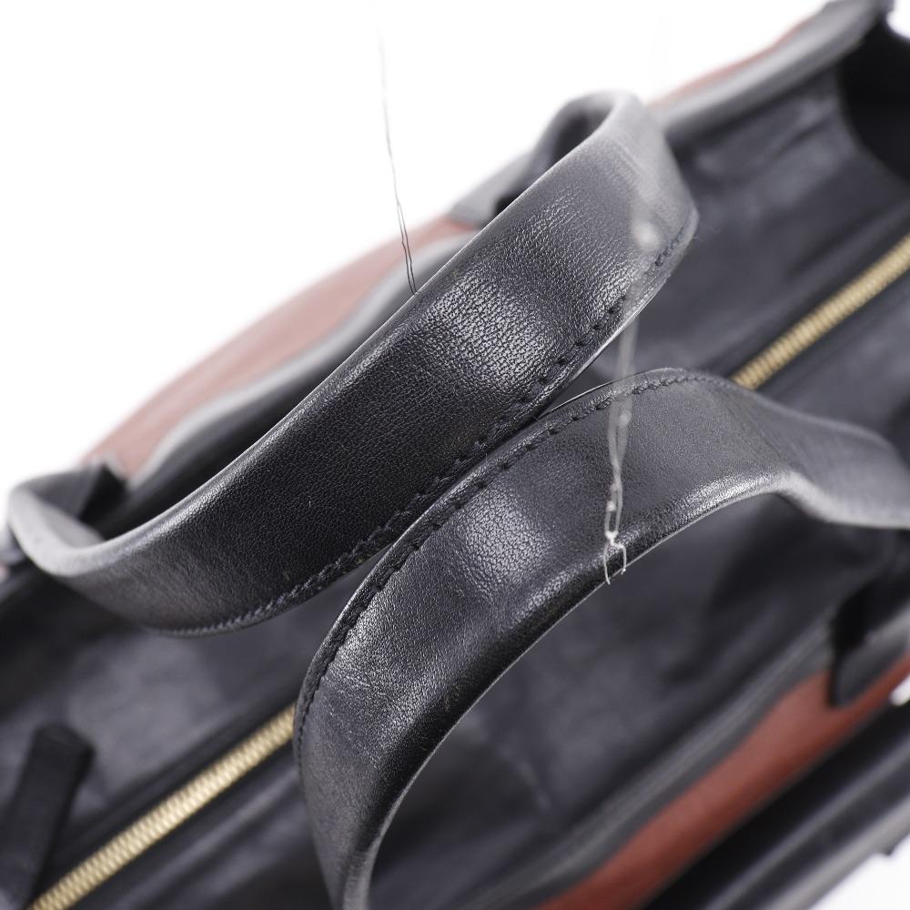Chloe By Color Tote Bag 01-13-62-65 Brown / Black Leather Unisex Used