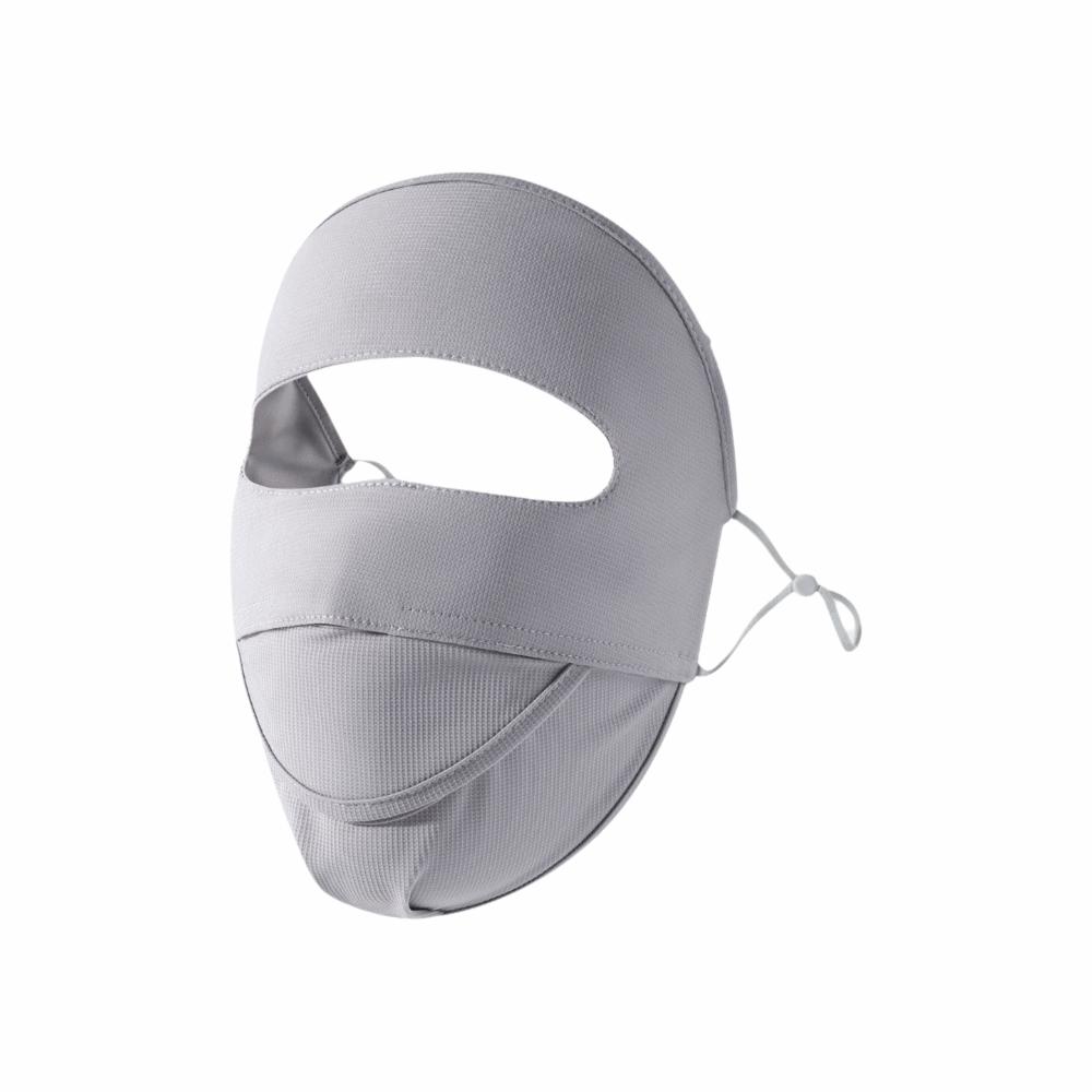 Moisture-wicking UV-resistant Face Mask Drinkable Water Design Ice Silk Face Protection  Fishing серый