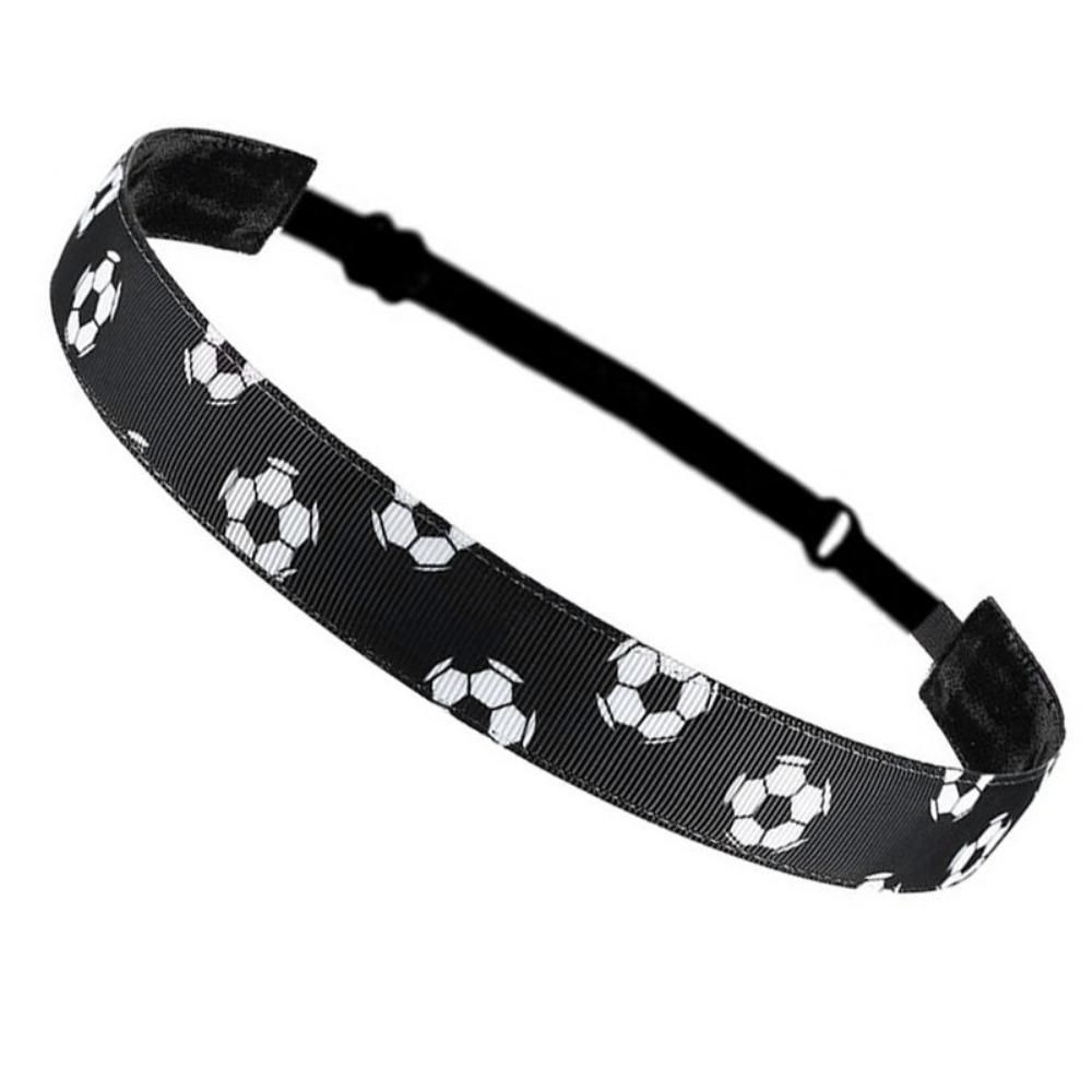 Solid Color Elastic Hair Bands for Women Men, Yoga Sports Headband чёрный