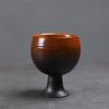 Kiln-Changed Ceramic Cup Tall Wine Glass Retro Small Capacity Wine Glass High Value Concentrated Coffee Cup Goods