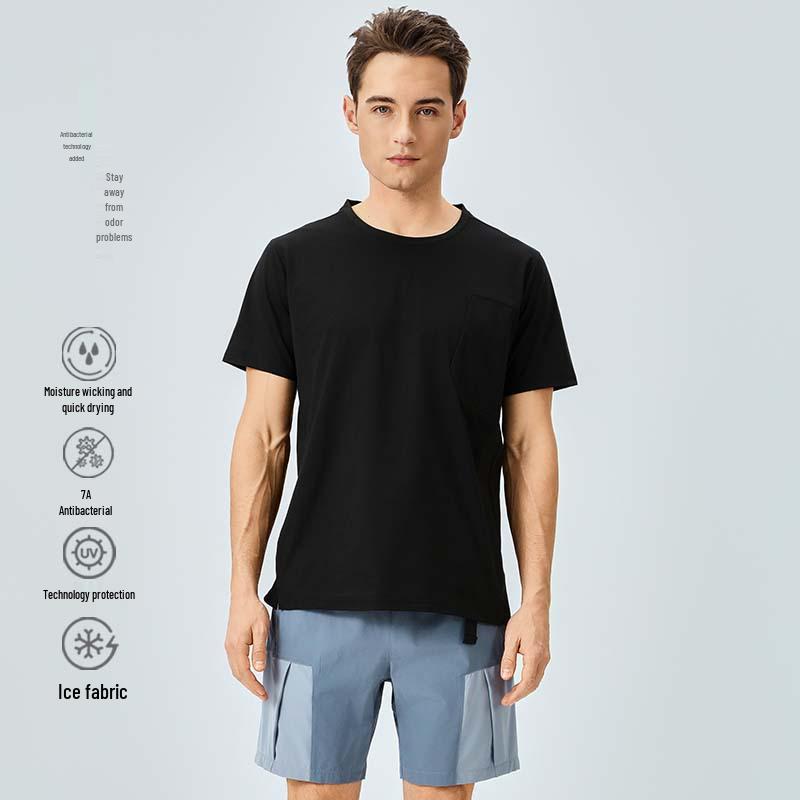 Diga Men's Quick-Dry Breathable Sports T-Shirt for Outdoor Running, Cycling, and Fitness - Loose Fit, Short Sleeve