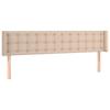 Exclusive House - Cappuccino Headboard with Ears 163x16x78/88 Cm Faux Leather