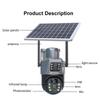 4K 8MP Dual Lens Solar Outdoor WiFi Surveillance Cameras PIR Human Detection Security Protection PTZ CCTV Camera