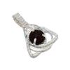 Black Spinel Gemstone Silver Pendant In 925 Sterling Silver- Handmade Design, Celtic Family Knot Wire Wrapped Everyday Jewelry, Gifts