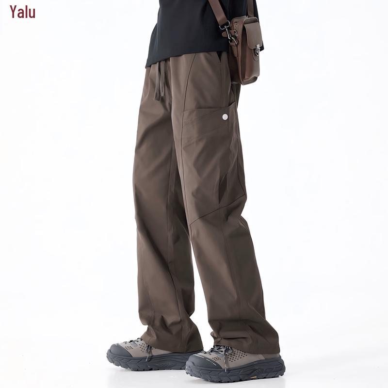 Yalu Men s Summer Loose Straight Ice Silk Cargo Pants L