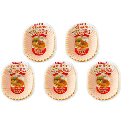 

[.co.jp Exclusive] Hiroka Sangyo Deep Frying Case, Side Dish Cups, Medium Size, Microwave Safe, Absorbs Excess Oil and Moisture, 20 Sheets x 5 Packs,