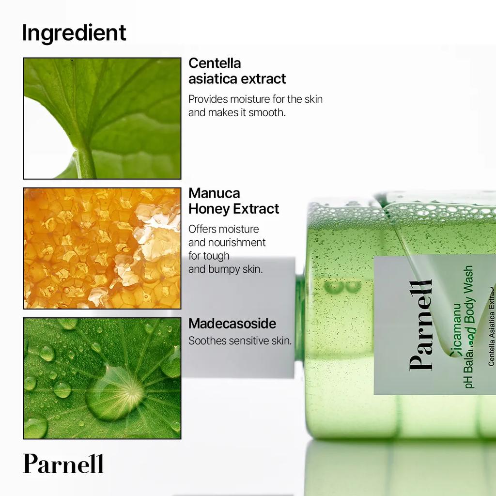 Parnell Cicamanu Bagnoschiuma pH Equilibrato per il Corpo 400mL