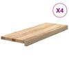 Wooden Stair Treads 4 pcs Unfinished 70 x 25 x 2 cm Solid Oak