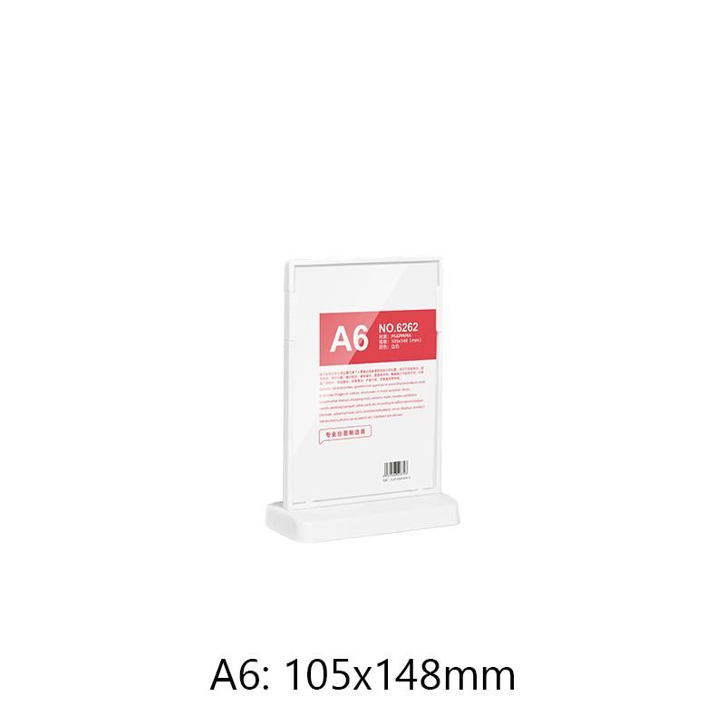 Acrylic Table Card Display Board A4 A5 A6 L-Shaped Table Sign Price Card Billboard Stand Picture Poster Art Display Frame Empty