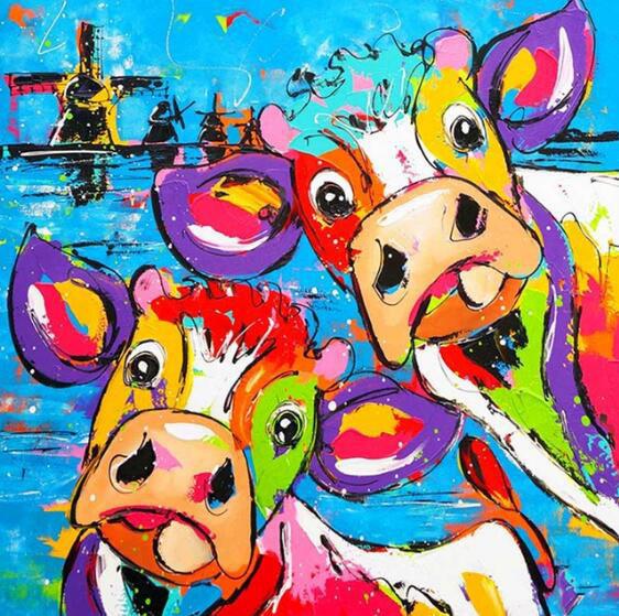 5d Diamond Painting Color Cow Chicken Ostrich Butterfly Picture Full Diamond Rhinestone Embroidery