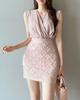 Shipping and updated sizes, chic summer new French V-neck sleeveless shirt, slimming elegant versatile top