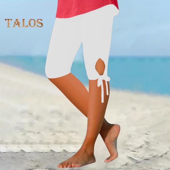 Women Yoga Leggings High Waist Tummy Control Knee Length Pants