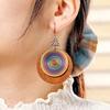Vintage Spiral Round Earring Bohemian Style Ethnic Earrings Fashion Pendant Earrings  Party Jewelry