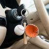 PU Leather Bag Hanging Personalized Baseball Pendant Funny Car Key Ring  Sporty Accessories