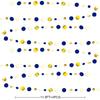 46 Ft Navy Blue and Gold Circle Dots Garland Royal Blue Hanging Paper Polka Dot Streamer for Birthday Wedding Bridal Baby Shower Graduations Nautical