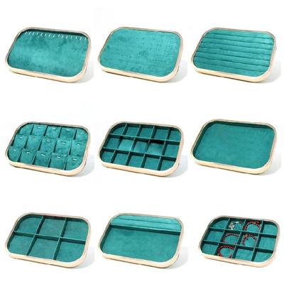 Multipurpose Velvets Jewelry Storage Tray Stackable Display Organizers Protective Jewelry Case for Pendant Jewelry Rings
