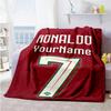 Cristiano Ronaldo 7 Personalized Name Blanket Gift Customizable Blanket Durable Comfort Throw For Livingroom Home Decor Picnics Sofa