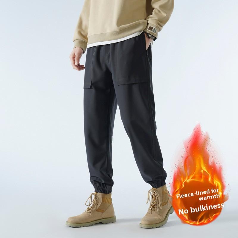 Winddichte wasserdichte Winter-Outdoor-Wanderhose im amerikanischen Stil für Männer und Frauen, Fallschirmjäger-Fleece-gefütterte, verdickte Cargohose