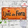 D Flat Pc D Flat PosterVintage Industrial Aluminum SignJuiz De Fora Brazil City DecorOrange Vintage Background
