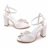 Women Pumps Sexy Wedding Prom Sandals Buckle Strap PU 9 CM Square Heel Fashionable and Minimalist Paired with Dress Women Shoes