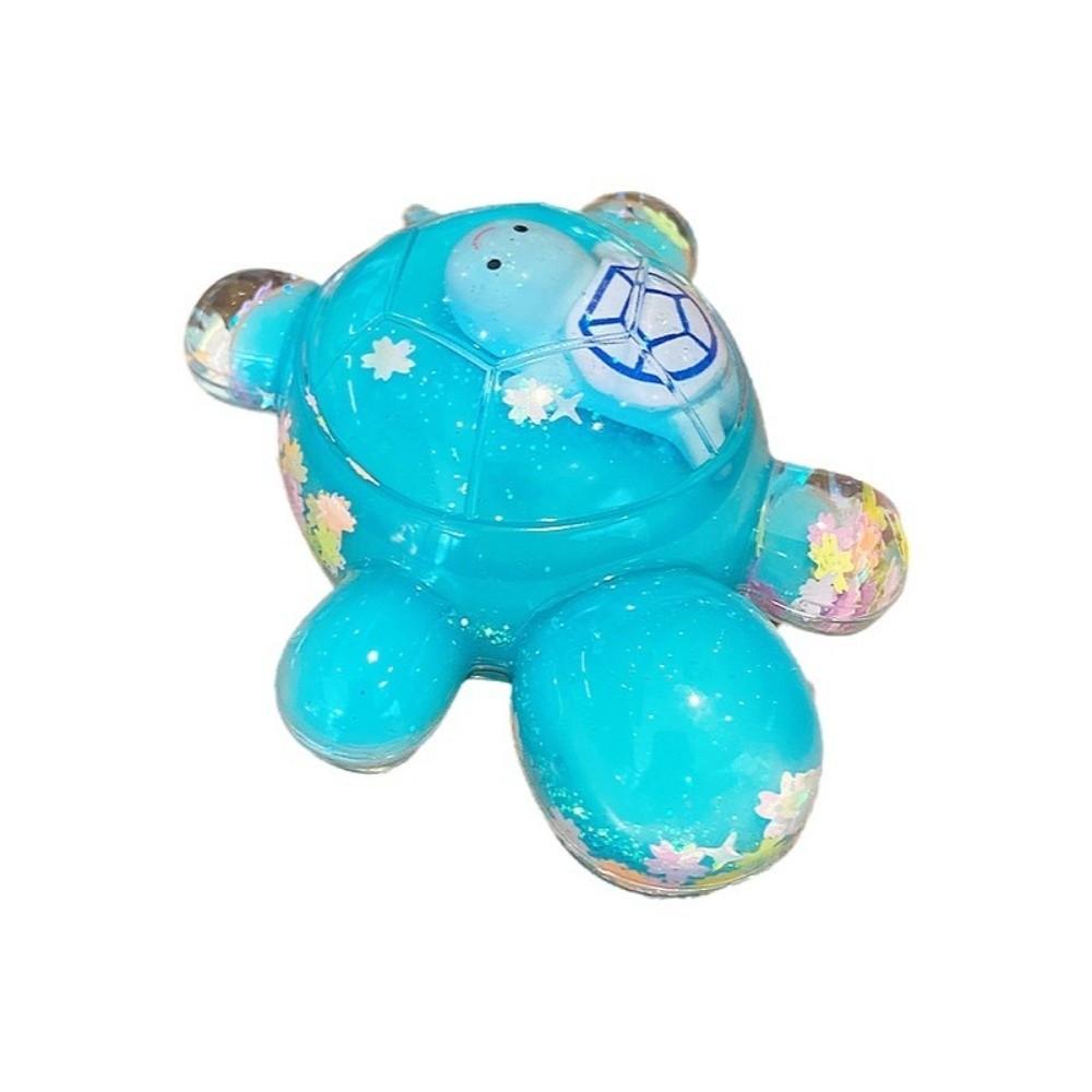 Creative Cartoon Turtle Toy Flash Flowing Sand Miniature Tortoise Statue Tabletop Ornaments