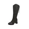 Women Knee High Chelsea Boots High Heels Shoes Winter 2025 New Trend Fashion Chunky Gladiator Shoes Goth Pumps Dress Botas Mujer