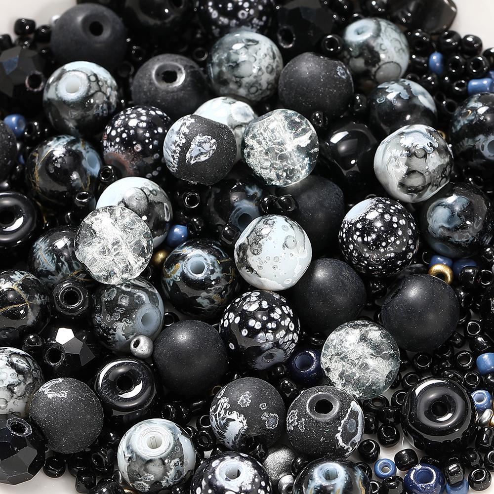 20g/Lot 8mm Mixed Glass Irregular Shape Charm Seed Loose Beads for Handmade DIY Necklace Bracelets Jewelry Accessories