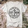 Rhode Island Anchor Nautical Seal T-Shirt | Est 1636 Ocean State Retro Tee