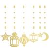 6Pcs Eid Hanging Decoration Ramadan Mubarak Party Supplies Festive Ceiling Ornaments for Islamic Festival Home Decor