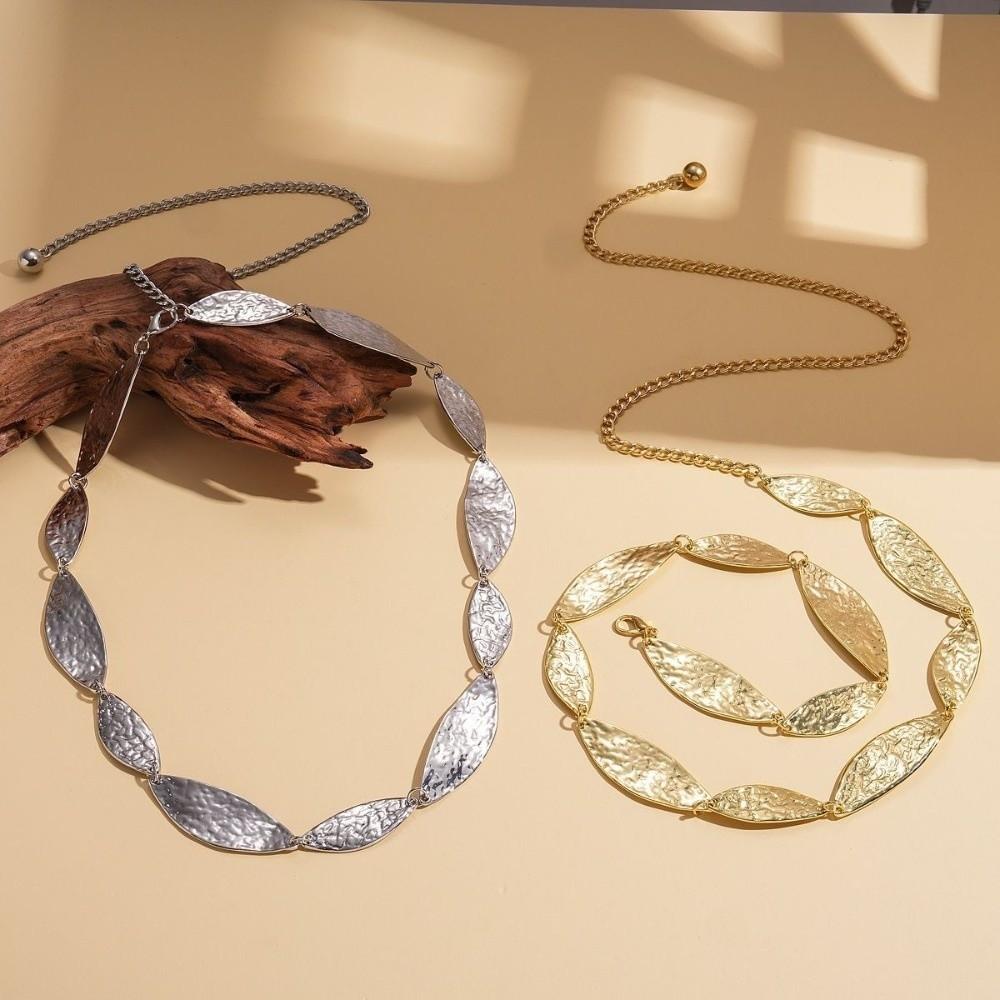 Irregular Leaves Waist Belt Adjustable Belly Chain Fashion Match Skirt Belt  Beach