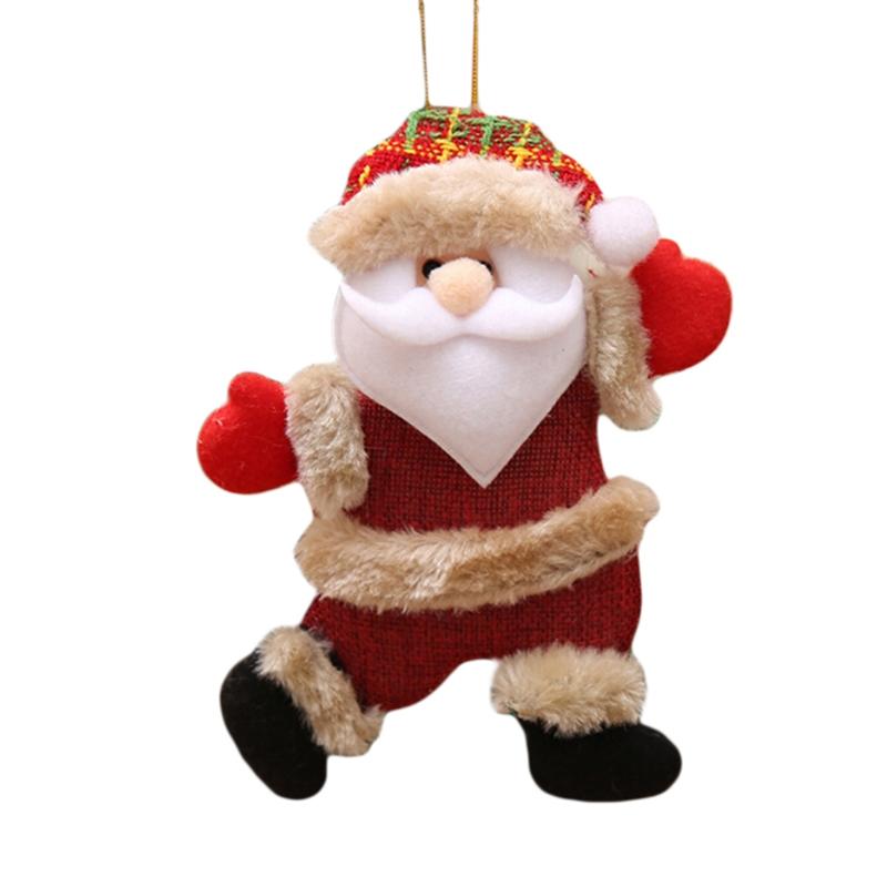 Merry Christmas Ornaments Doll Hanging Ornaments Cute Plush Doll Santa Claus Snowman Pendant Xmas Tree Diy Decoration