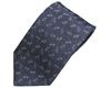 [Fuji Sakura Kobo] Silk Tie, Blue-Gray, Dragonfly Pattern, Pear-textured Finish, Indigo Gray, Made In Japan