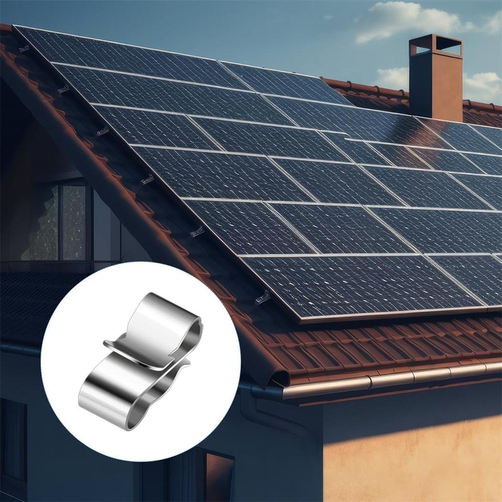 Metal Solar Panel Cable Clips Stainless Steel Photovoltaic Wire Clip for PV Solar Trailer Electrical Cable Management Clamps