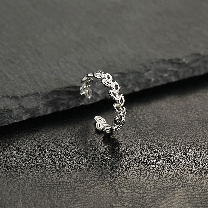 Retro Peace Leaf Stacking Stainless Steel Rings For Women Men Vintage Layer Rings Punk Gothic Accessories Designer Zircon Gift