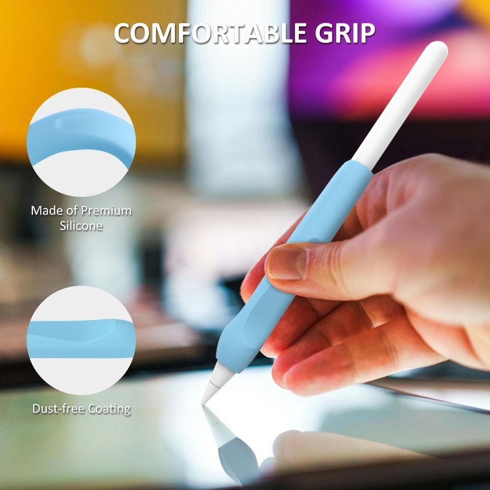 Silicone Pen Grip Flexible Pen Sleeve Touch Pen Protective Cover for Apple Pencil Pro/2 Generation
