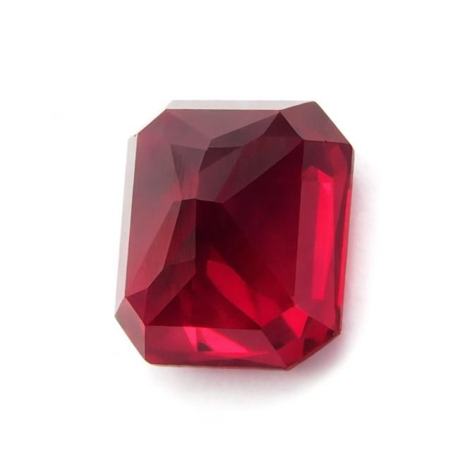 Red Ruby Loose Gemstone Untreated 8.20 Ct Blood Emerald Cut for Jewelry Making and Gem Collections