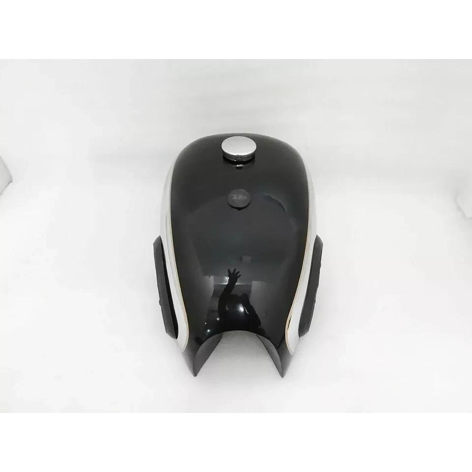 BSA A7 A10 Petrol Tank With Cap & Knee Pad & Badge Black Painted Chrome |Fit For