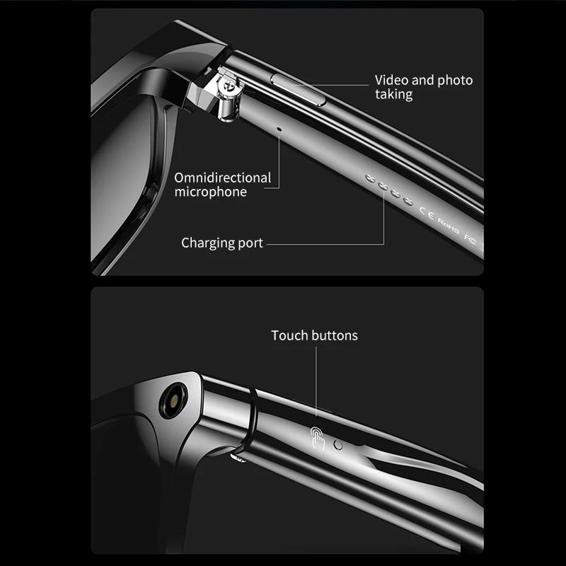 4K HD1080P AI Smart Glasses Photochromic Glasses Video Recording Bluetooth Call Glasses Waterproof Bluetooth Call Playing Music