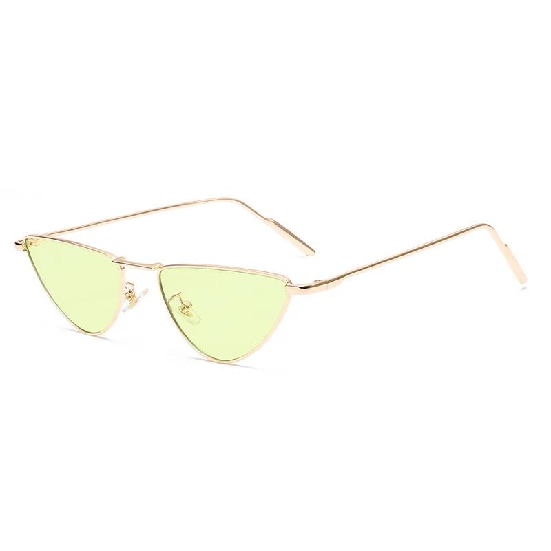 Cat Eye Sunglasses Luxury Brand Design Women Metal Triangle Sun Glasses Fashion Lady Shades UV400 Eyewear Oculos Gafas De Sol