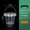 1000ml Disposable Fruit Tea Cup - Large Capacity Handheld Bucket for Milk Tea