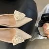 Fashion 2025 Summer New Korean Fashion Flower High-heeled Sandals Pointed Head Outside Wear Stiletto Women's Pumps