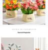 Sunflower Artificial Flower Arrangement - Small Potted Plants & Plastic Bouquets for Living Room and Dining Table Decor