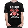 ADHS Rolle für Konzentration T-Shirt Unisex Kurzarm Mode Lässig Grafik T-Shirt Sommer Lockerer Schnitt Reine Baumwolle T-Shirt Oberteile