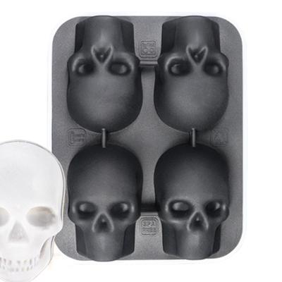 Totenkopf Eisballform Silikon Flexibel Eiswürfelformen BPA Frei Eisformen Für Gefrierschrank Horror Totenkopf Kopf Cocktail Eisballmacher
