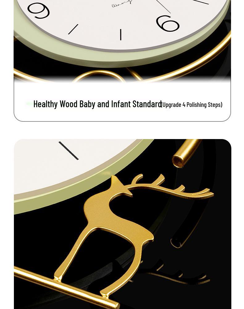Elegant Cream Style Silent Wall Clock for Modern Living Room Decoration