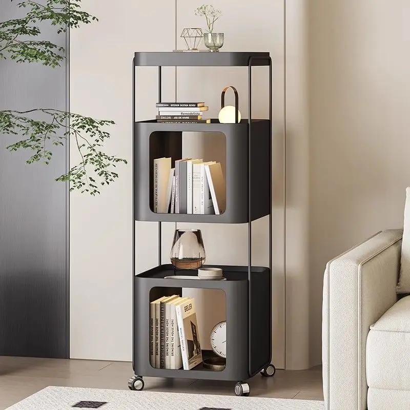 Small cart, living room, household, small unit, side cabinet, bookshelf, simple and modern storage rack