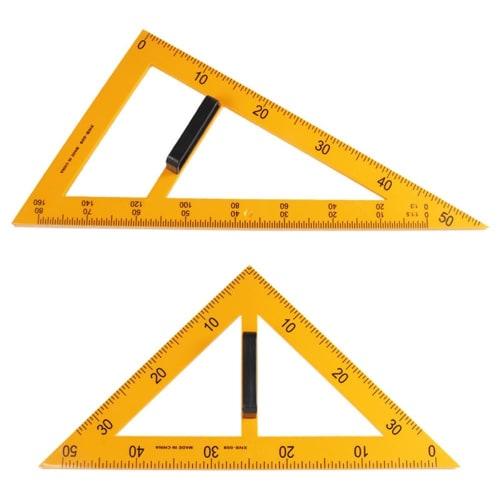 Xiraivke Educational Triangle Board, Protractor, Compass, Ruler, Large Multi-Function Drawing Tool Set for Elementary and Middle School Students, Blac