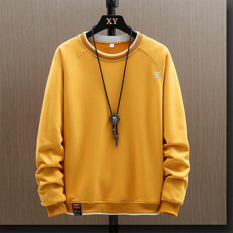 Bărbați Fals Două piese Gât Rotund Hanorac Nou Primăvară Primăvară Toamnă Iarnă Zhongshan Fund de bază Tricou cu mânecă lungă Top