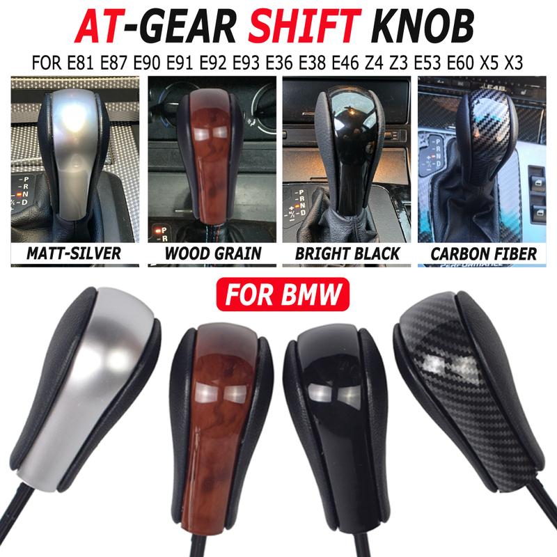 Automatic Gear Shift Knob With Alcantara For BMW E39 E46 E53 E60 E61 E63 E64 E83 E81 E82 E87 E90 E91 E92 E93
