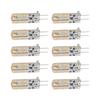 10 stk G4 LED-pære 1,5W DC12V Varmhvit 3000K 110LM Tostifts pærer LED for skapbelysning gårdsplass